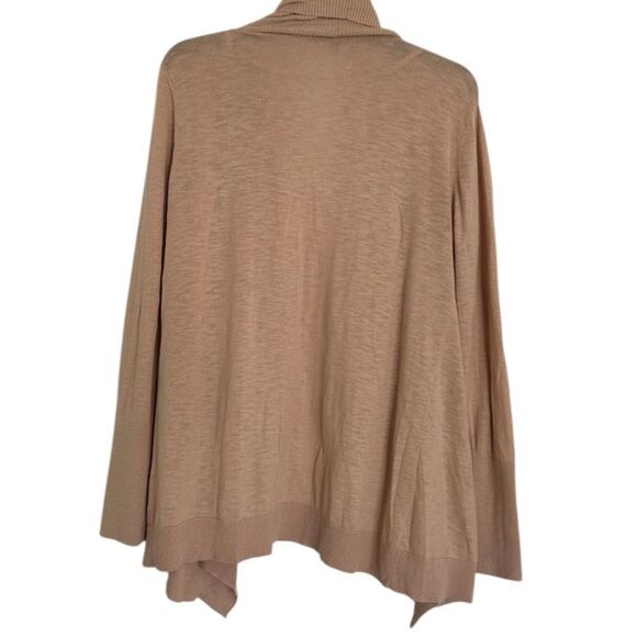 Banana Republic Tan Lightweight Cotton Blend Open Front Cardigan Sweater Medium - Picture 2 of 7